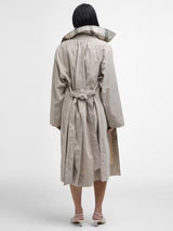 Barbour Garbo Women's Showerproof Button Trench Coat - Light Beige - UK 12