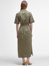 Barbour Women's Nicole Utility Button Midi Shirt Dress - Dusky Green - UK 10