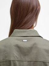 Barbour Women's Nicole Utility Button Midi Shirt Dress - Dusky Green - UK 10