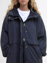 Barbour Naboo Women's Knee Length Showerproof Jacket - Dark Navy - UK 16