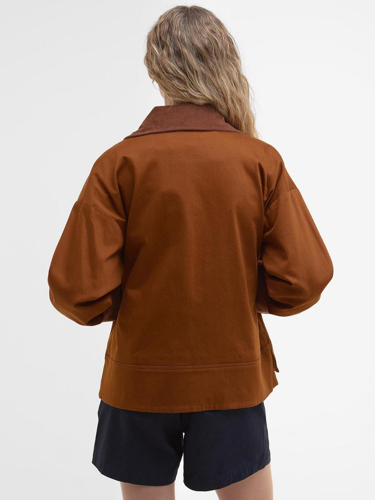 Barbour Abbey Womens Cotton Regular Casual Jacket - Rust Brown - Size 8