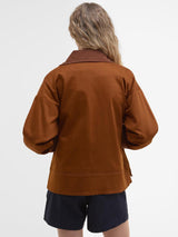 Barbour Abbey Womens Cotton Regular Casual Jacket - Rust Brown - Size 8