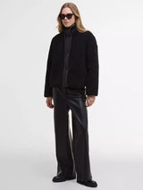 Barbour Palma Women's Cosy Warm High Neck Oversized Fleece - Black - UK 10