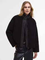 Barbour Palma Women's Cosy Warm High Neck Oversized Fleece - Black - UK 10