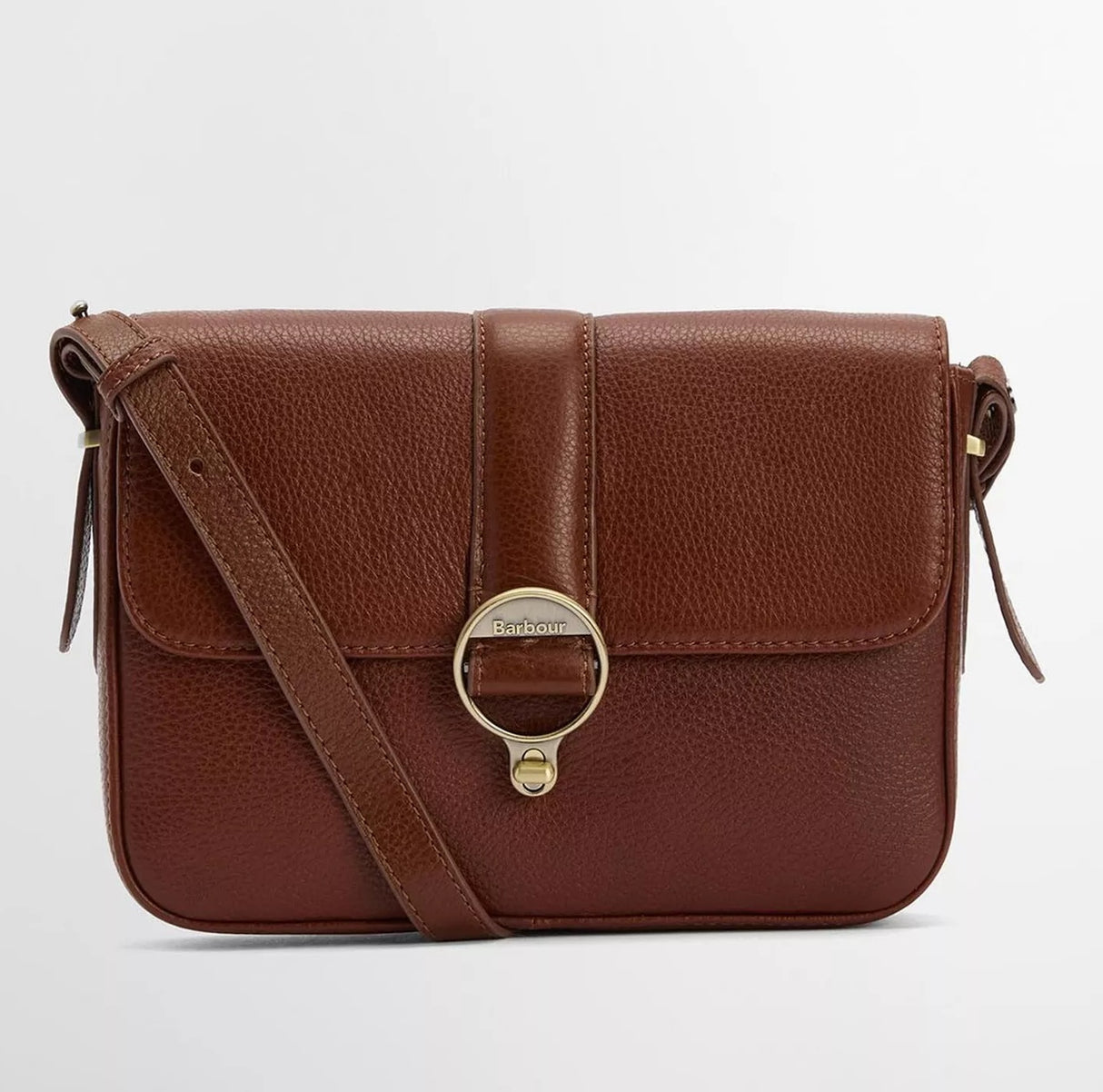 Barbour Women's Rosa Grained Leather Turn Lock Crossbody Bag - Brown