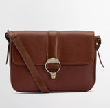 Barbour Women's Rosa Grained Leather Turn Lock Crossbody Bag - Brown