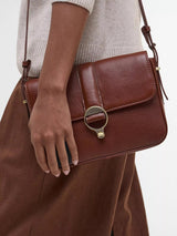 Barbour Women's Rosa Grained Leather Turn Lock Crossbody Bag - Brown