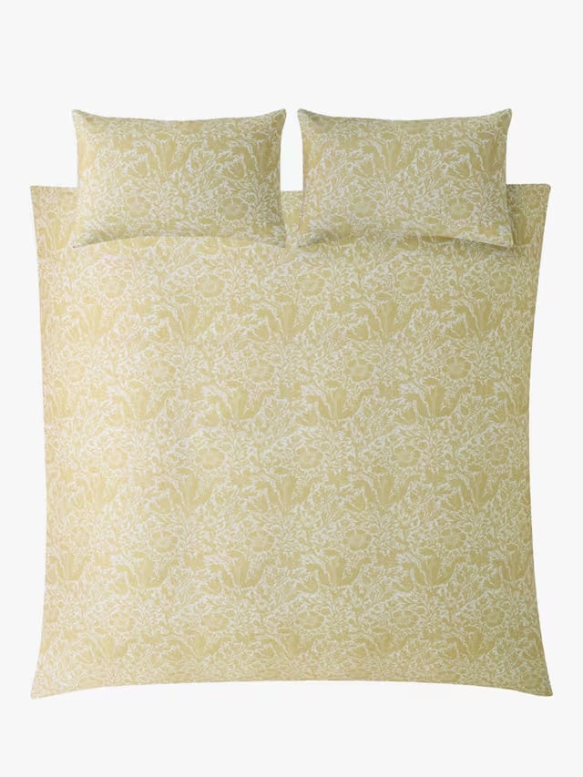 William Morris At Home Compton Green Cotton Sateen Duvet Cover Set - King