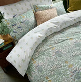 William Morris At Home Garden Green Cotton Sateen Duvet Cover Set - King