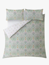 William Morris At Home Garden Green Cotton Sateen Duvet Cover Set - King