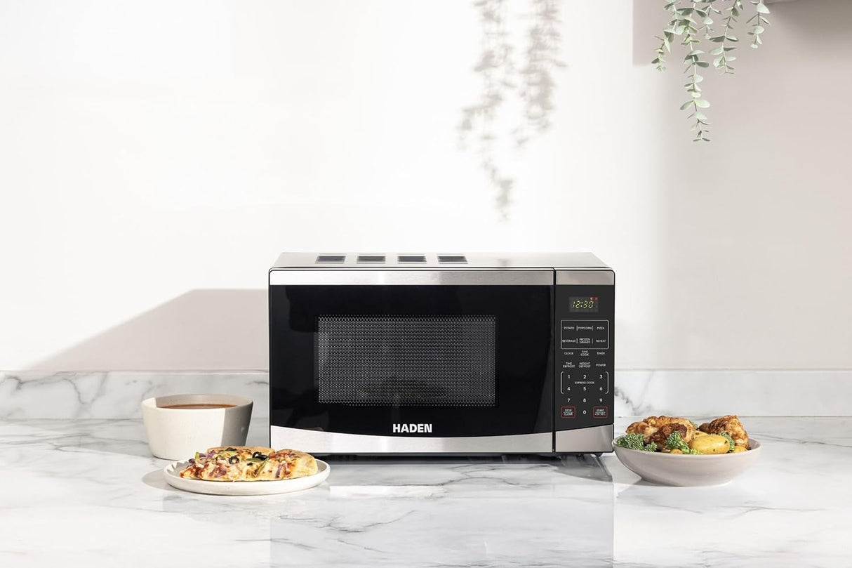 Haden 20L 11 Power Levels Digital Microwave 800W - Stainless Steel & Black