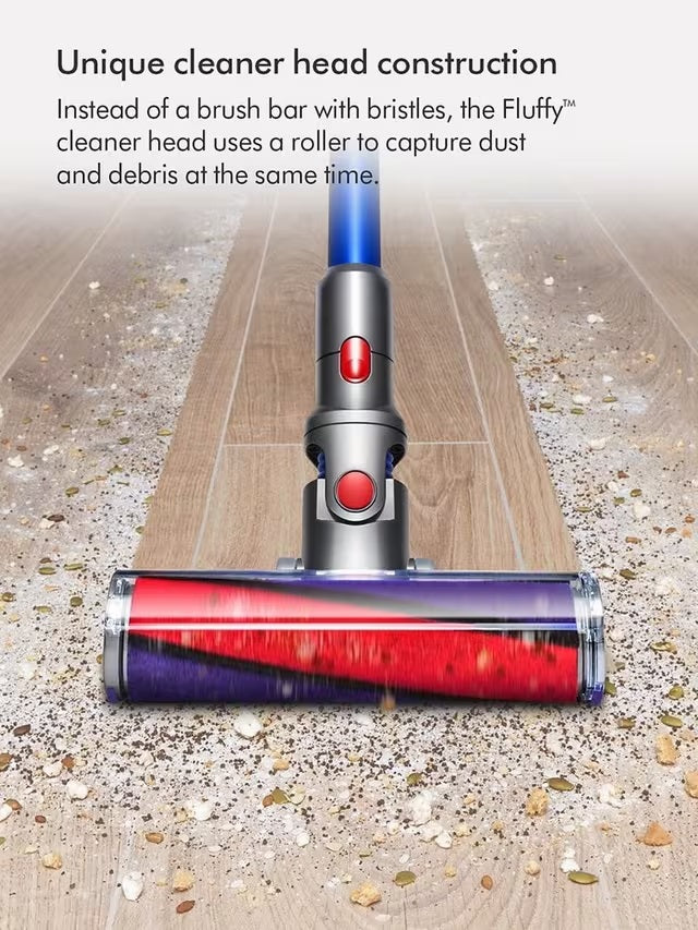Dyson Replacement Soft Roller Fluffy Cleaner Head for V8/V10/V11 - Grey/Red