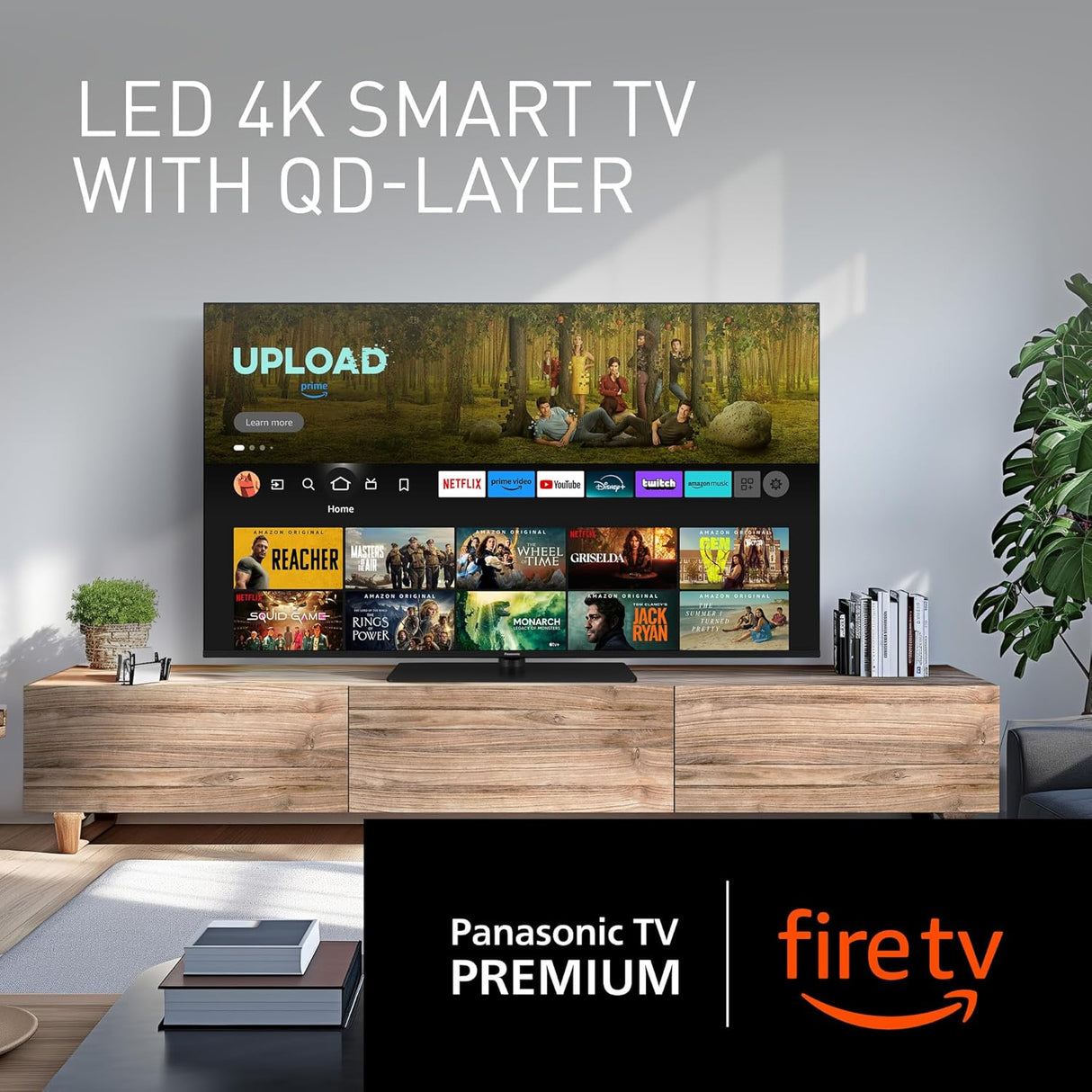 Panasonic TV-65W80AEY 2024 LED HDR 4K UHD 65'' Smart Fire TV with Freely