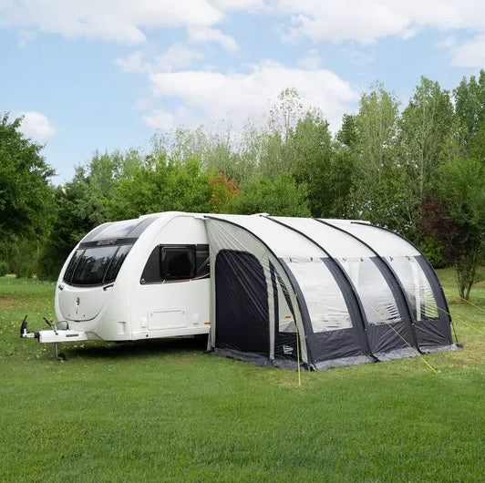Leisurewize 390 Ontario Waterproof Caravan Porch Awning 390x240cm - Charcoal - Kazoop 