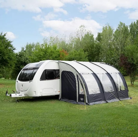 Leisurewize 390 Ontario Waterproof Caravan Porch Awning 390x240cm - Charcoal - Kazoop 