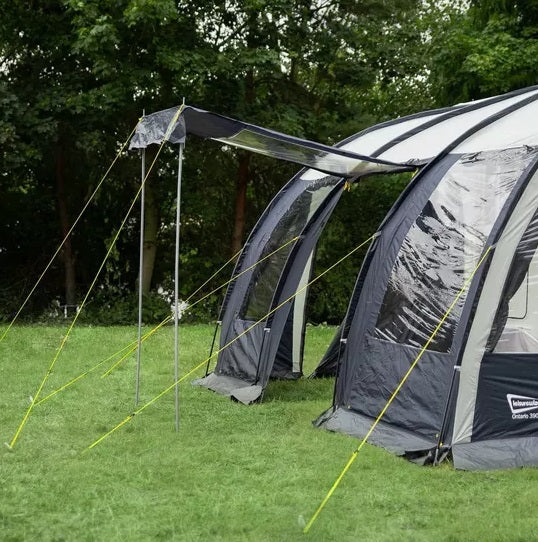 Leisurewize 390 Ontario Waterproof Caravan Porch Awning 390x240cm - Charcoal - Kazoop 
