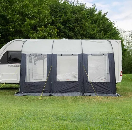 Leisurewize 390 Ontario Waterproof Caravan Porch Awning 390x240cm - Charcoal - Kazoop 