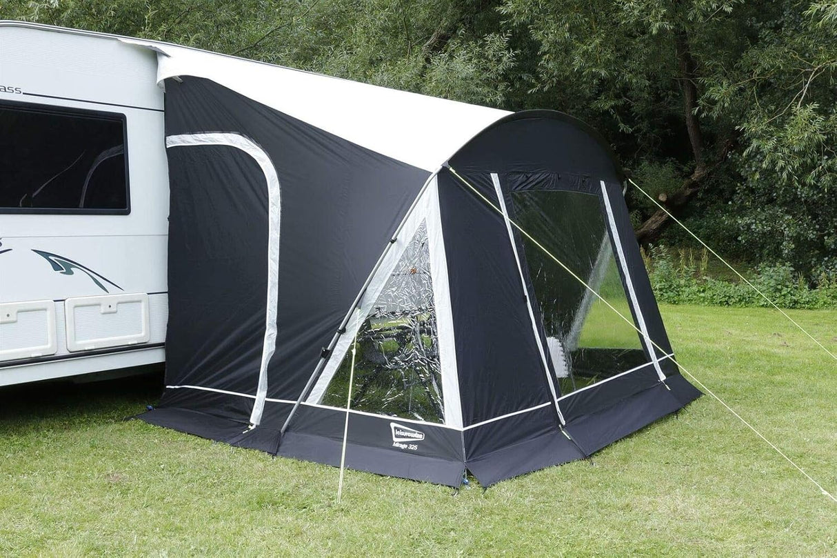 Leisurewize Mirage 325 Camping Caravan Poled Porch Awning - Charcoal Grey