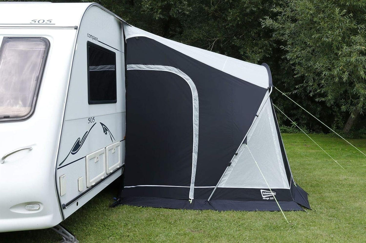 Leisurewize Mirage 325 Camping Caravan Poled Porch Awning - Charcoal Grey