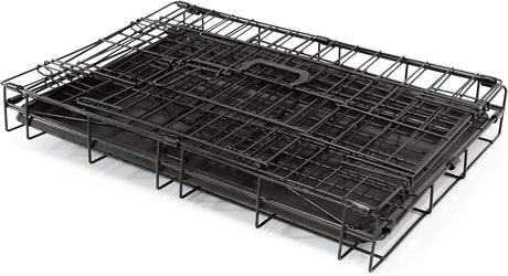 Streetwize 30" Delux Slanted Boot Dog Crate 76 x 56 x 54cm - Medium - Black - Kazoop 