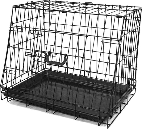 Streetwize 24" Delux Collapsible Boot Travel Cage Slanted Dog Crate - Small - Kazoop 
