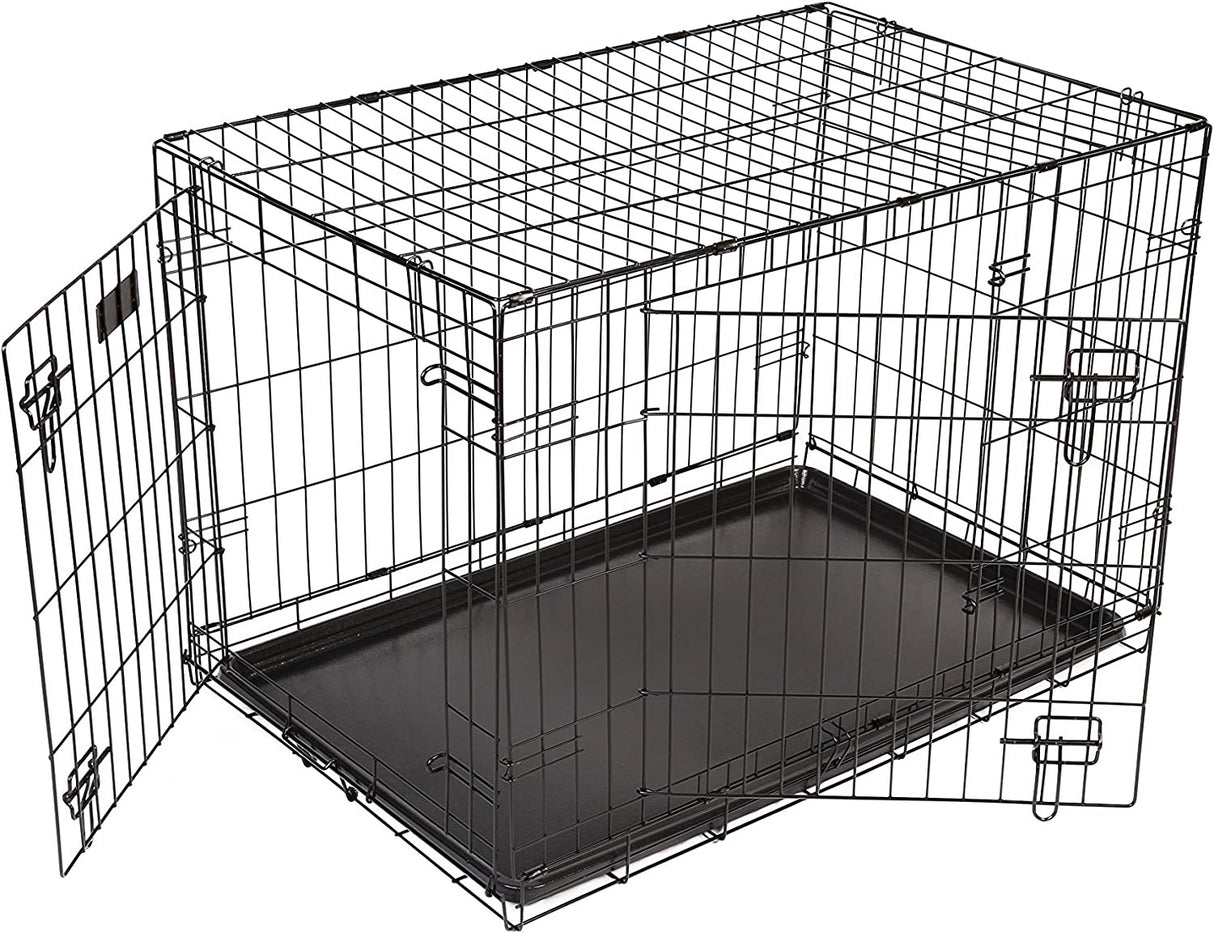 RAC Metal Fold Flat Crate With Plastic Tray H62 x D91 x W56 cm Black - Large