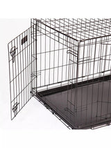 RAC Metal Fold Flat Crate With Plastic Tray H62 x D91 x W56 cm Black - Large