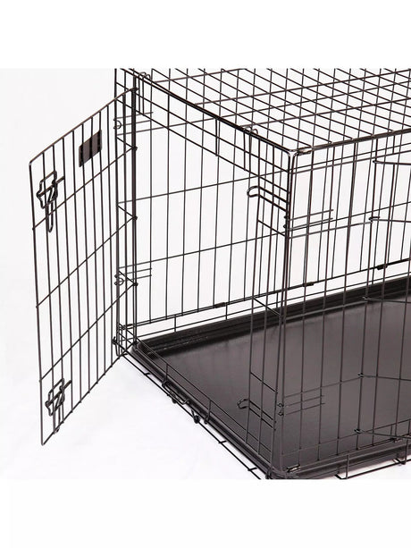 RAC Metal Fold Flat Crate With Plastic Tray H62 x D91 x W56 cm Black - Large
