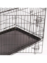 RAC Metal Fold Flat Crate With Plastic Tray H62 x D91 x W56 cm Black - Large