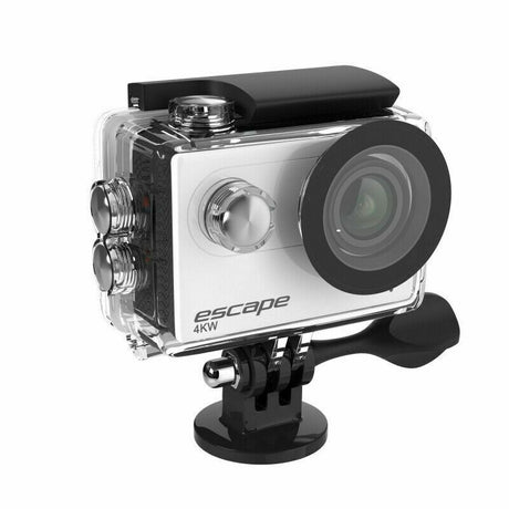 Kitvision Escape 4K UHD Action Camera with Mounting Accs & Wi-Fi - Silver - Kazoop 