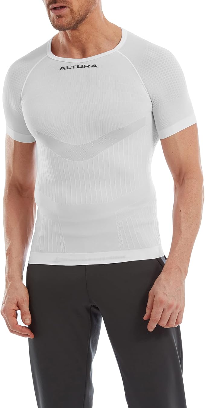 Altura Tempo Cycling Seamless Short Sleeve Base Layer T-Shirt - White - XS/S