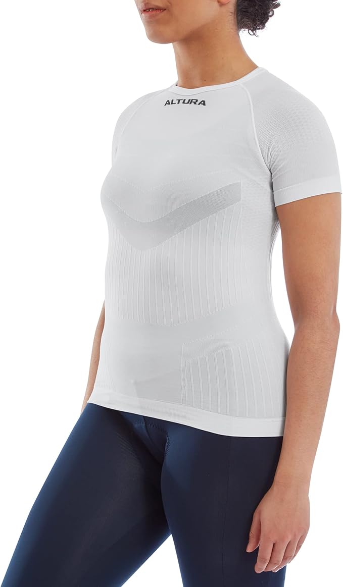 Altura Tempo Cycling Seamless Short Sleeve Base Layer T-Shirt - White - XS/S