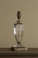 Laura Ashley Carson Crystal Tapered Drum Table Lamp - Sage/Antique Brass