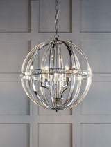 Laura Ashley Aidan Crystal Grand Ceiling Light - Clear/Polished Chrome