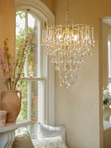 Laura Ashley Willlow Crystal Chandelier Ceiling Pendant Light - Champagne