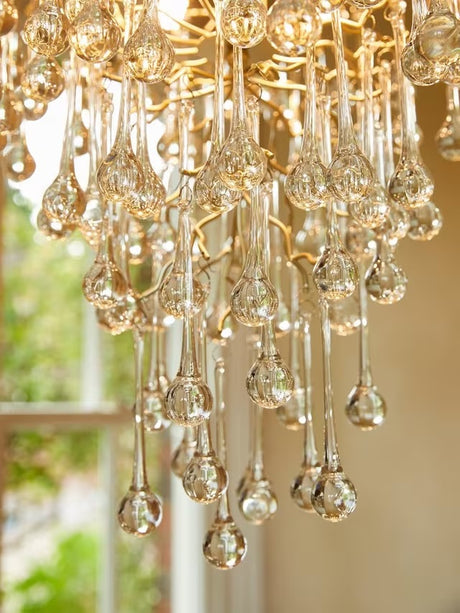 Laura Ashley Willlow Crystal Chandelier Ceiling Pendant Light - Champagne