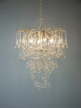 Laura Ashley Willlow Crystal Chandelier Ceiling Pendant Light - Champagne