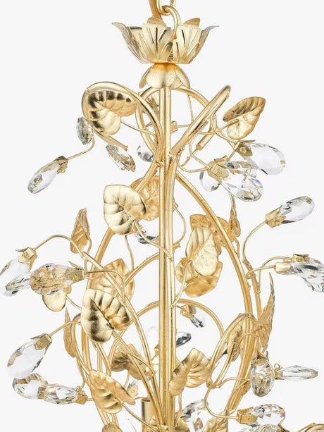 English Heritage Audley End 3 Light Tole Chandelier Ceiling Light - Gold