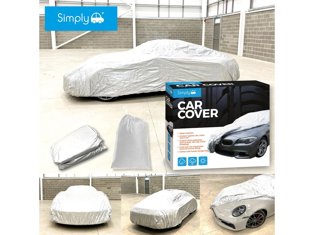 Simply Water Resistant UV Protection Car Cover - Silver - XX Large