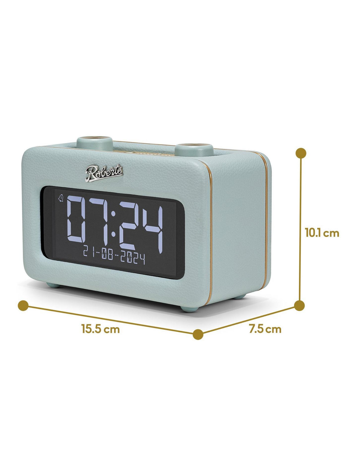 Roberts Revival Rest DAB/DAB+/FM Bluetooth Bedside Clock Radio - Duck Egg