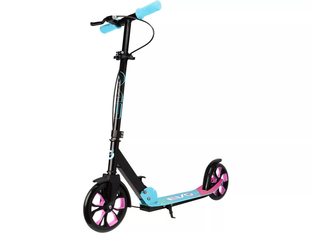 EVO Flexi Pro 200 8+ Years Foldable 2 Big Wheel Kids Scooter - Pink/Blue