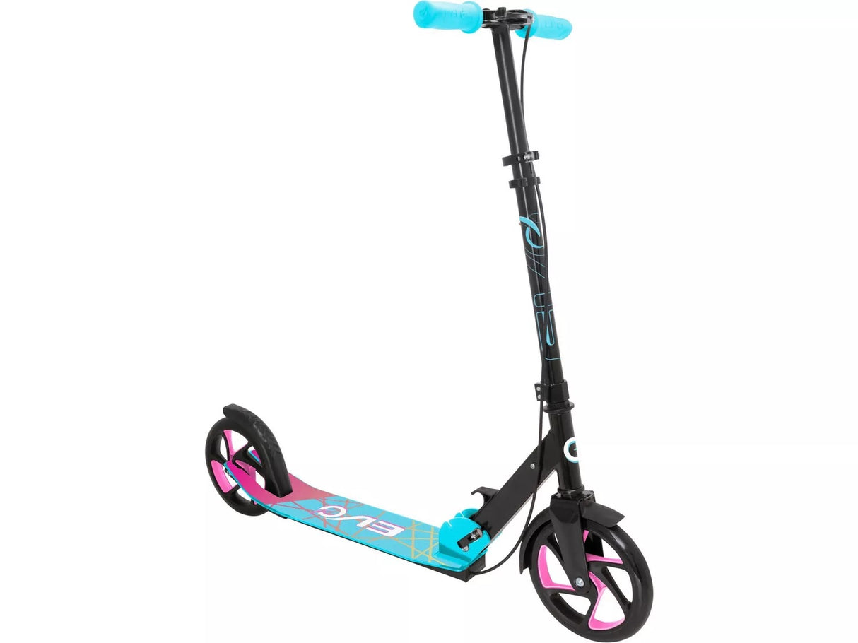 EVO Flexi Pro 200 8+ Years Foldable 2 Big Wheel Kids Scooter - Pink/Blue