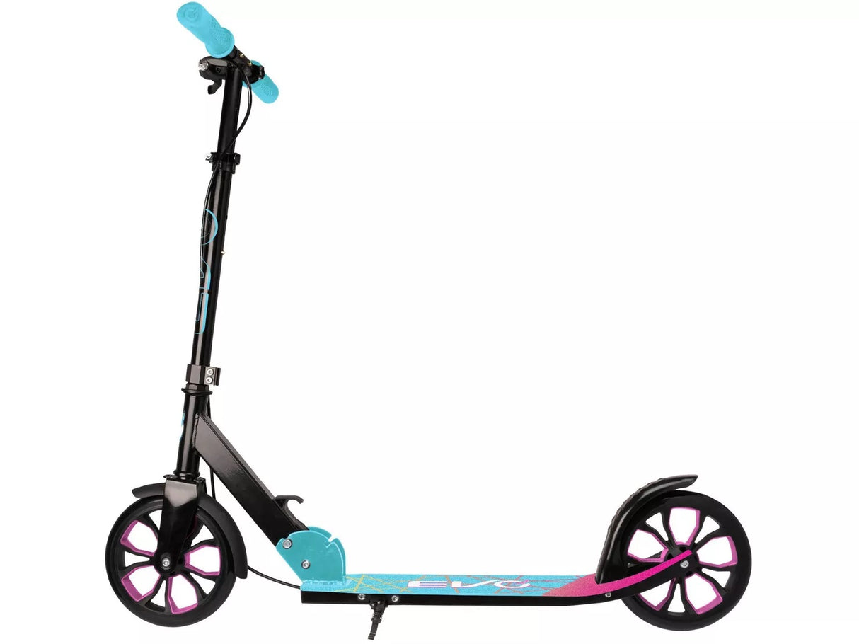 EVO Flexi Pro 200 8+ Years Foldable 2 Big Wheel Kids Scooter - Pink/Blue