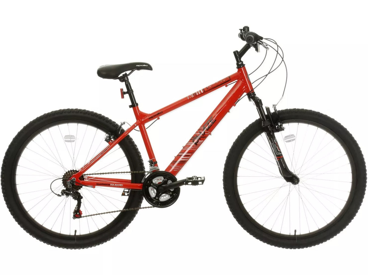 Apollo Phaze Mens 18-Speed Alloy Mountain Bike - 14'' Small Frame - Red