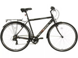 Apollo Belmont Mens 21-Speed 700c Lightweight Hybrid Bike - Black - Large