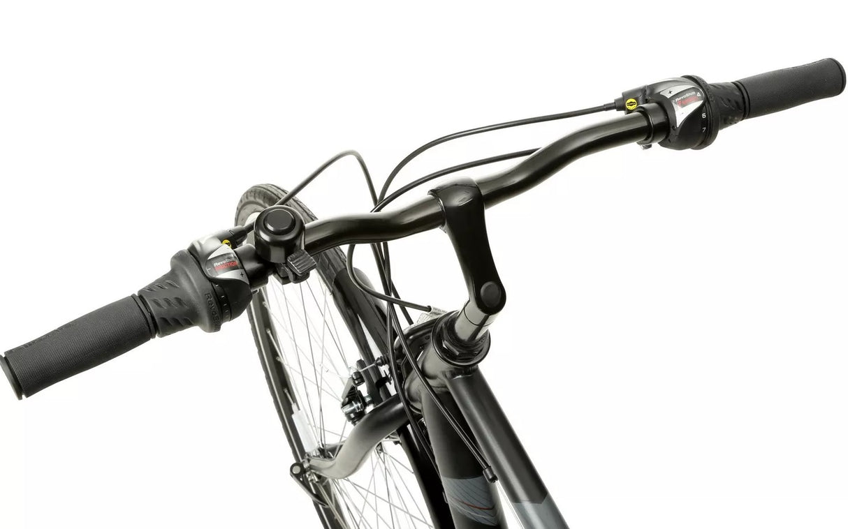 Apollo Belmont Mens 21-Speed 700c Lightweight Hybrid Bike - Black - Large