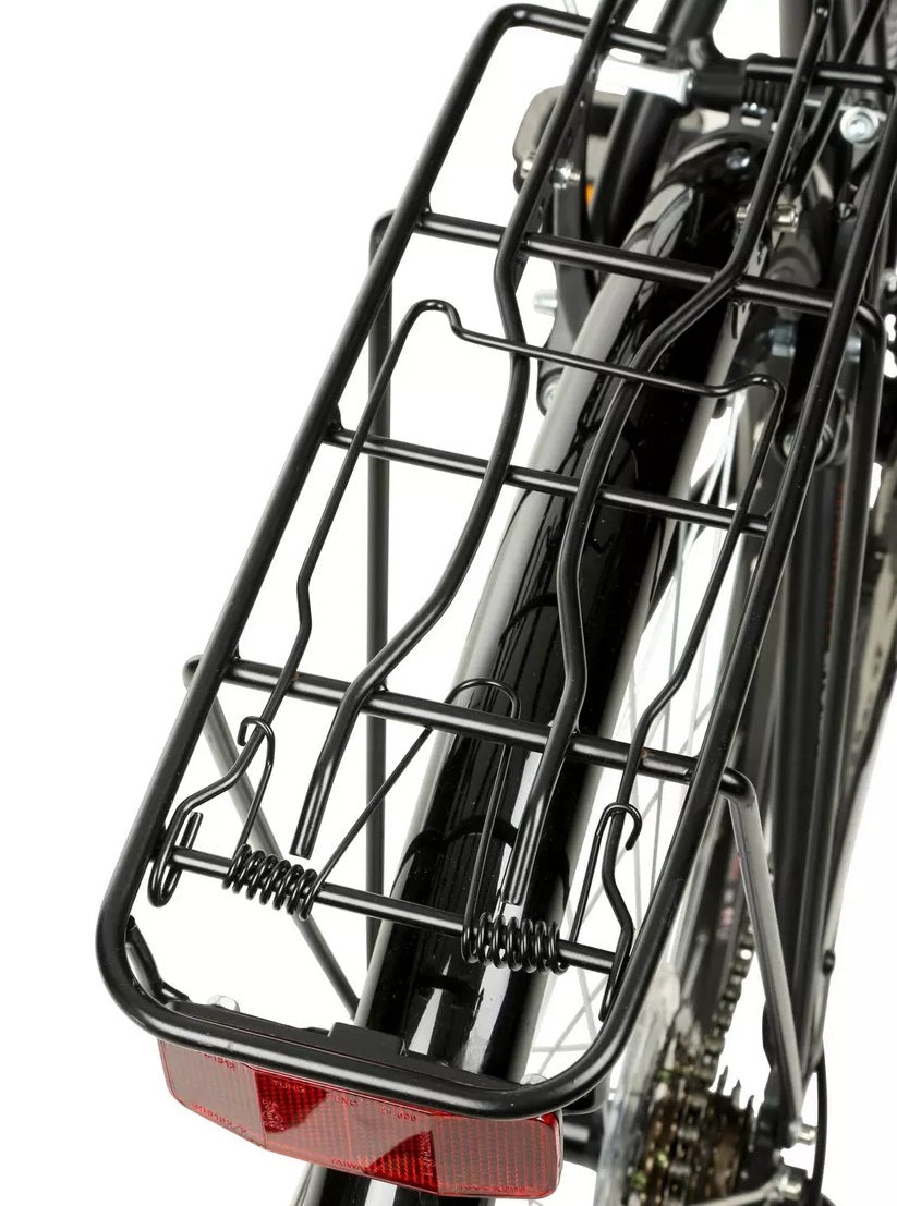 Apollo Belmont Mens 21-Speed 700c Lightweight Hybrid Bike - Black - Large