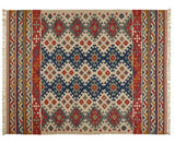 John Lewis Fusion 100% Wool Pile Souk Kelim Rug L240 x W170 - Blue
