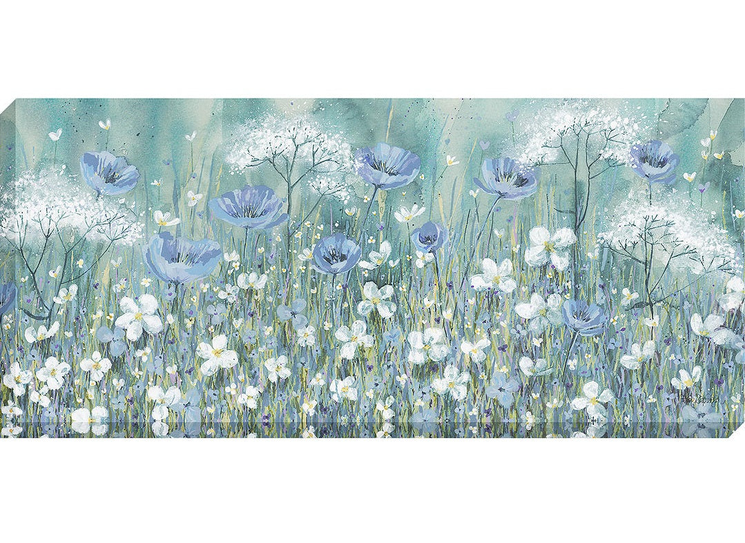 Catherine Stephenson - Lavender Daisy Meadow Canvas Print, 135 x 60cm