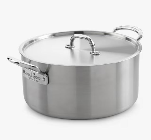 Samuel Groves Tri-Ply 26cm Oven Safe Casserole & Lid - Stainless Steel
